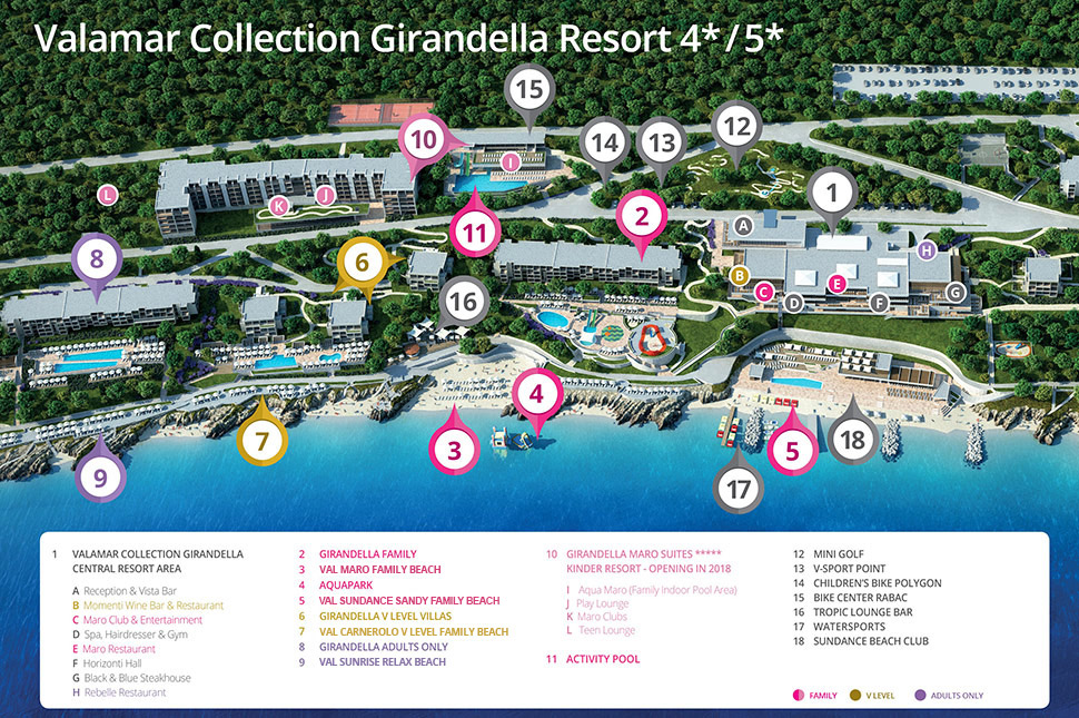 Karte & Anreise Valamar Girandella Resort Rabac, Kroatien Valamar