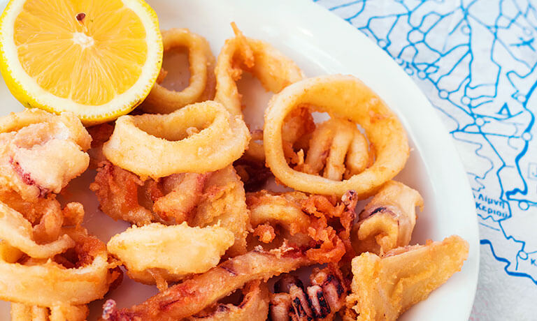 a plate of fried food