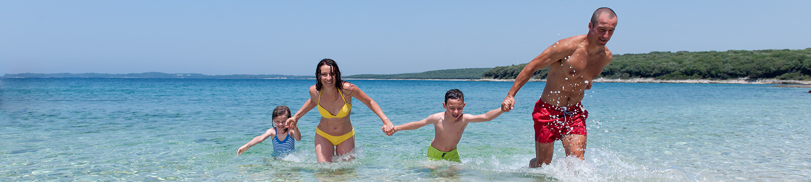 a group of people in the water